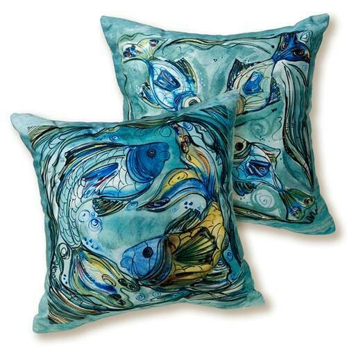 Fish pillow 16"x16"