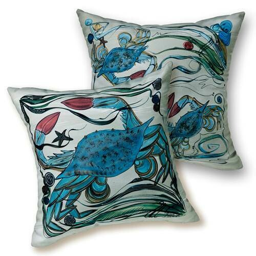 Crab pillow 16"x16"