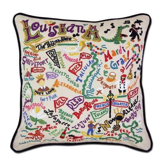 Louisianna Hand-Embroidered Pillow