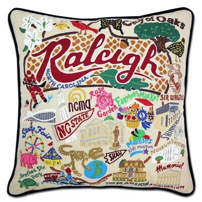 Raleigh Hand-Embroidered Pillow