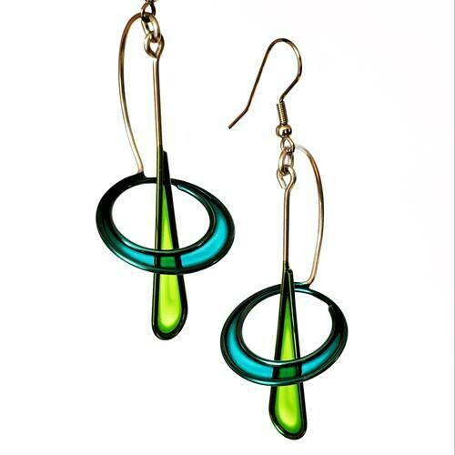 147b stainless steel resin earring