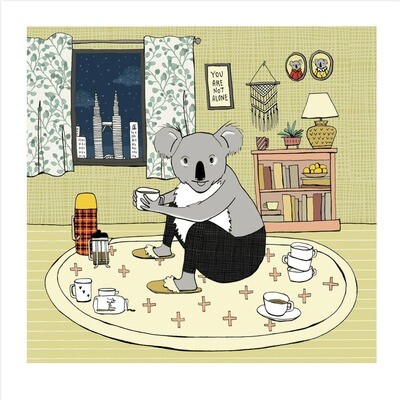 SGF Koala in Quarantine Art Print - 8x8