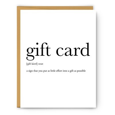 Gift Card Card