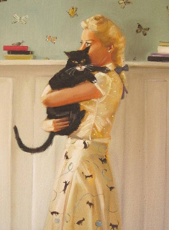 Cat And Mouse Art Print - 8.5 X 11