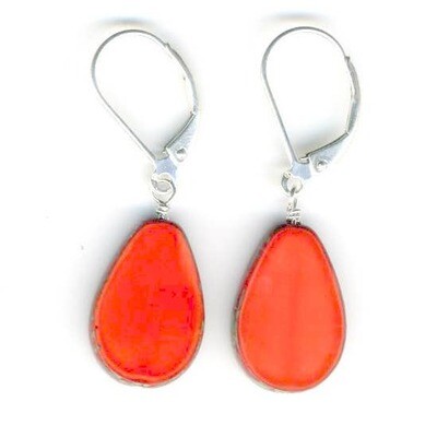 Teardrop Coral Earring Teardrop Coral Earring