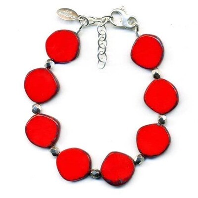 Circle Bracelet, Small  Red (RD)