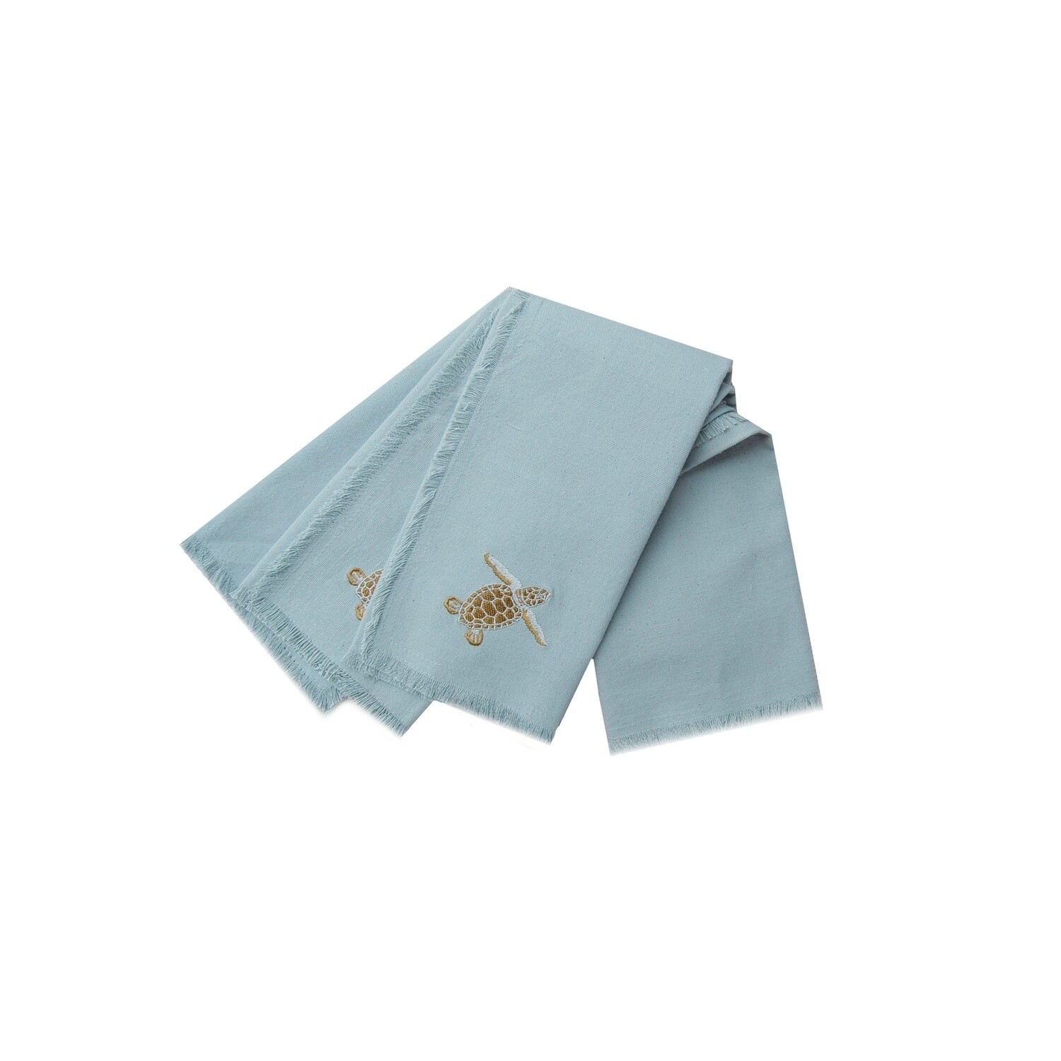 Embroidered Baby Sea Turtle Cotton Napkins