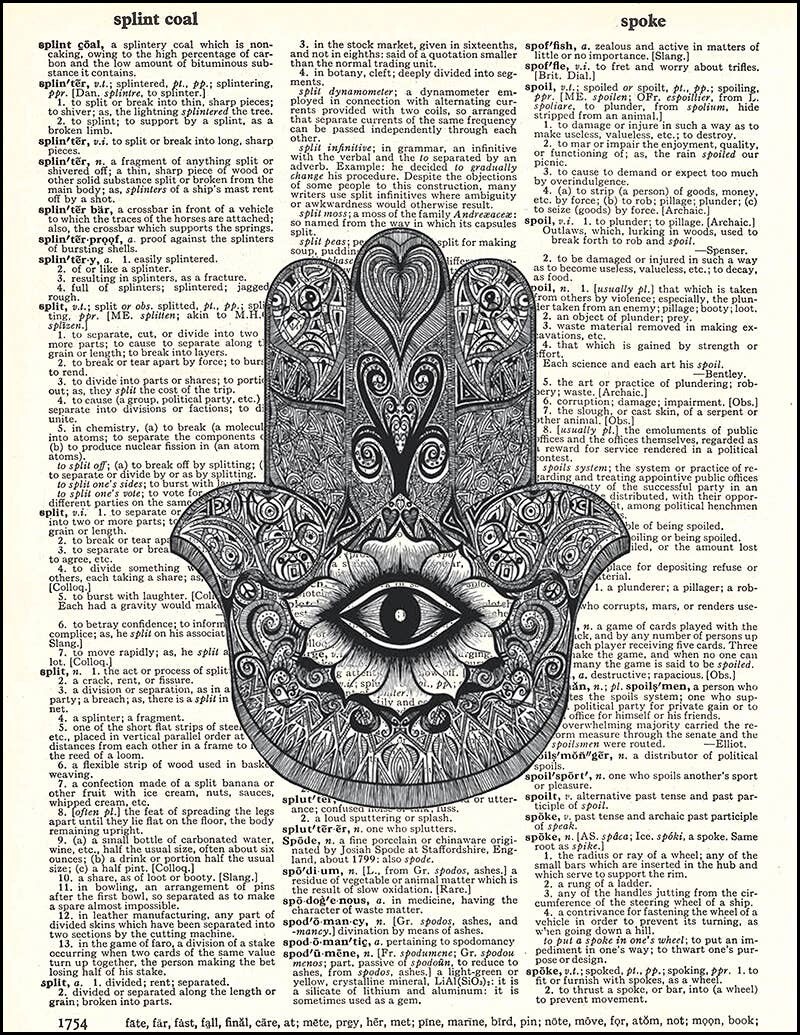 Hamsa Dictionary Print