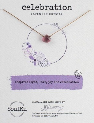 Lavender Crystal Soul Shine Necklace for Celebration - SS3 - 16"