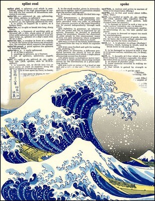 Great Wave Dictionary Print