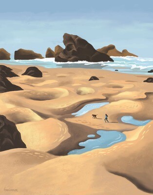 Oregon Coast Art Print - 8.5”x11”
