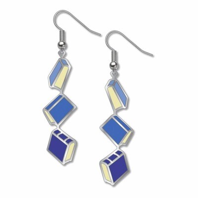 Books - Blue Accents Earrings