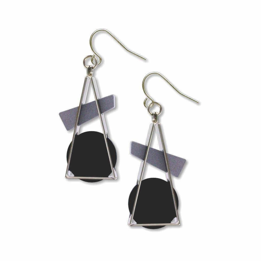 Triangle At Rest - Black Earrings Triangle At Rest - Black Earrings