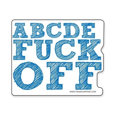 ABCEDFUCK OFF Sticker