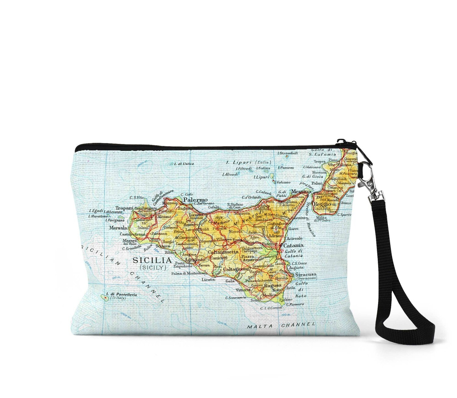 Sicily Map Wristlet Sicily Map Wristlet