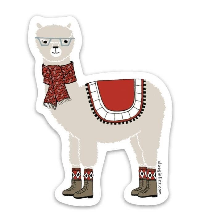 Arlo The Alpaca Vinyl Sticker