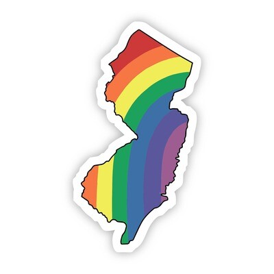 New Jersey Rainbow Sticker