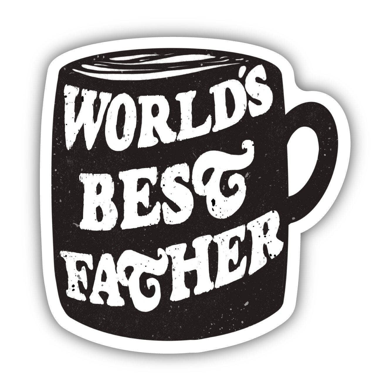 World&#39;s Best Father Mug Sticker