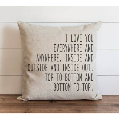 I Love You Everywhere Pillow Natural / 18&quot; x 18&quot;
