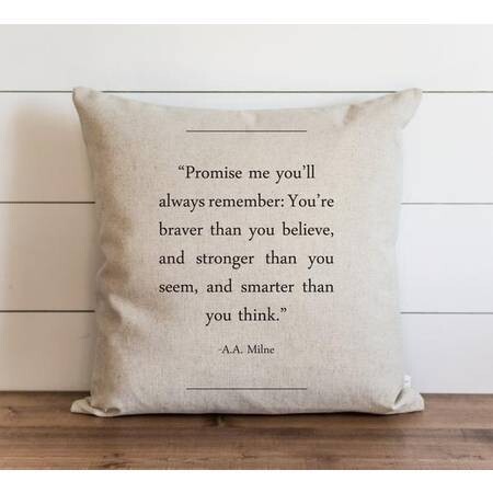 Book Collection A.A. Milne Pillow  - Natural / 18" x 18"