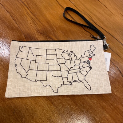 Map Zipper Pouch - Large