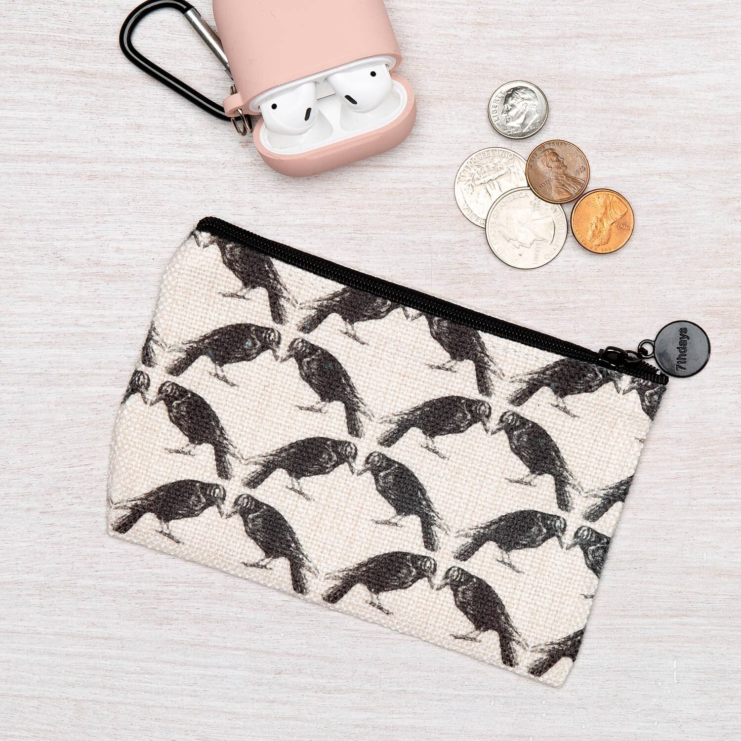 Crow Zipper Pouch - Small Crow Zipper Pouch - Small