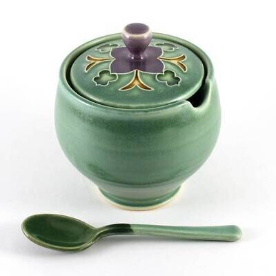 Wildflower sugar bowl Green/ Purple