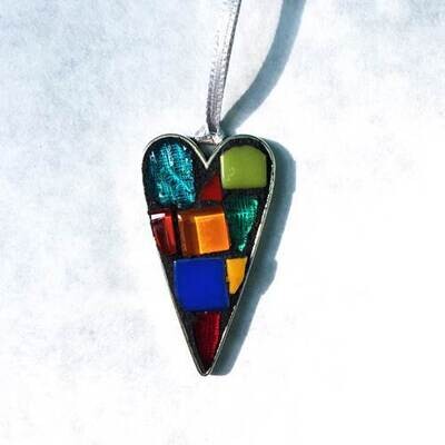 heart mosaic rainbow heart mosaic rainbow
