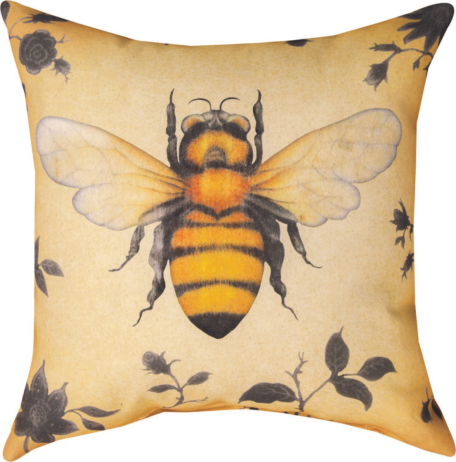 INSECTS BEE 18&quot; pillow
