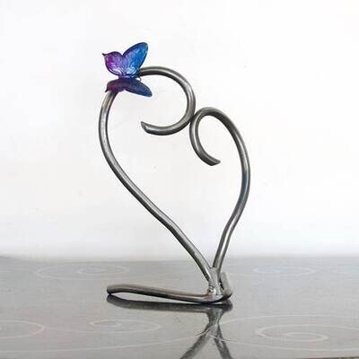 Heart/Butterfly Bl/Purp 9" Heart/Butterfly Bl/Purp 9"
