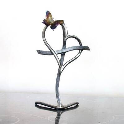 10" Promise Cross and Butterfly Desktop Tempered 10" Promise Cross and Butterfly Desktop Tempered