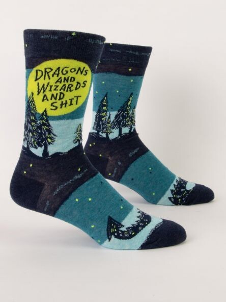 Dragons&amp;Wizards&amp;Shit Men&#39;s Socks