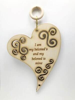 WP23 I am my Beloved's in a Heart Wall Hanging WP23 I am my Beloved's in a Heart Wall Hanging