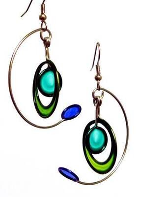  229S Stainless Steel and Resin Earrings
