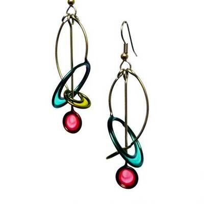 526 Stainless Steel and Resin Earrings