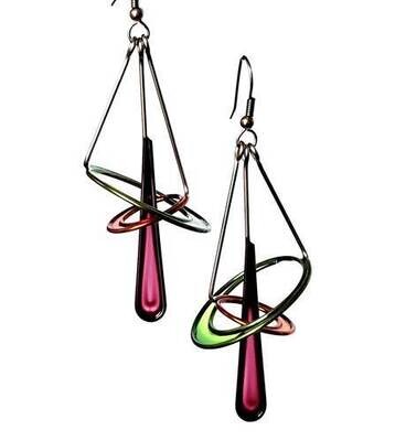 472 Stainless Steel and Resin Earrings