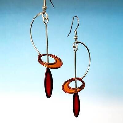 147l Stainless Steel and Resin Earrings