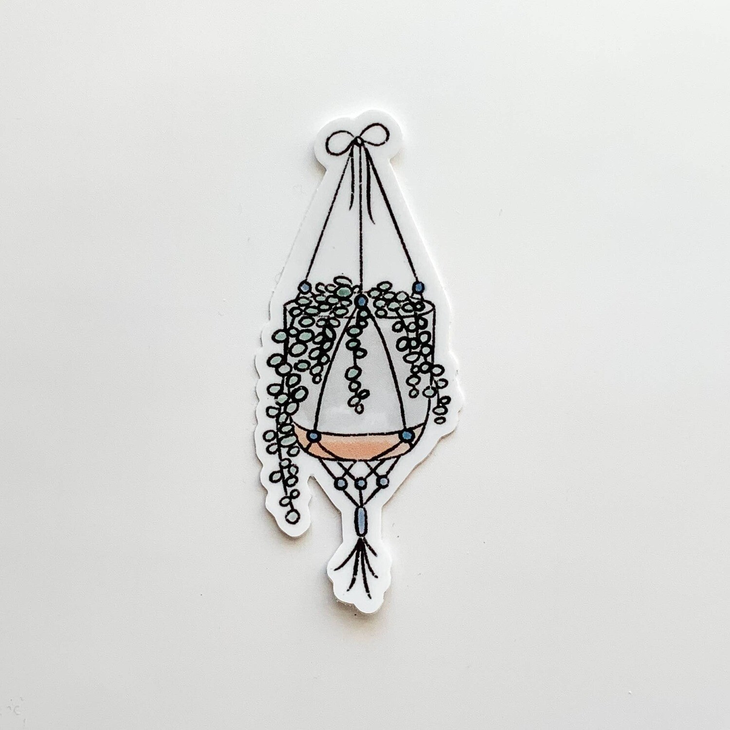 Watercolor Hanging Plant Sticker 3x2in.