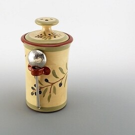 Olive Coffee Jar w/spoon