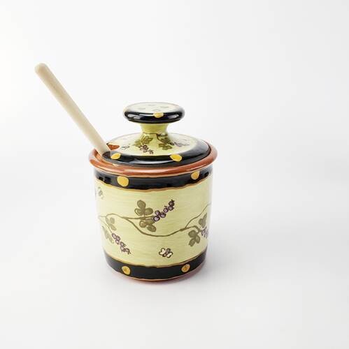 Huckleberries and Bees Honey pot
