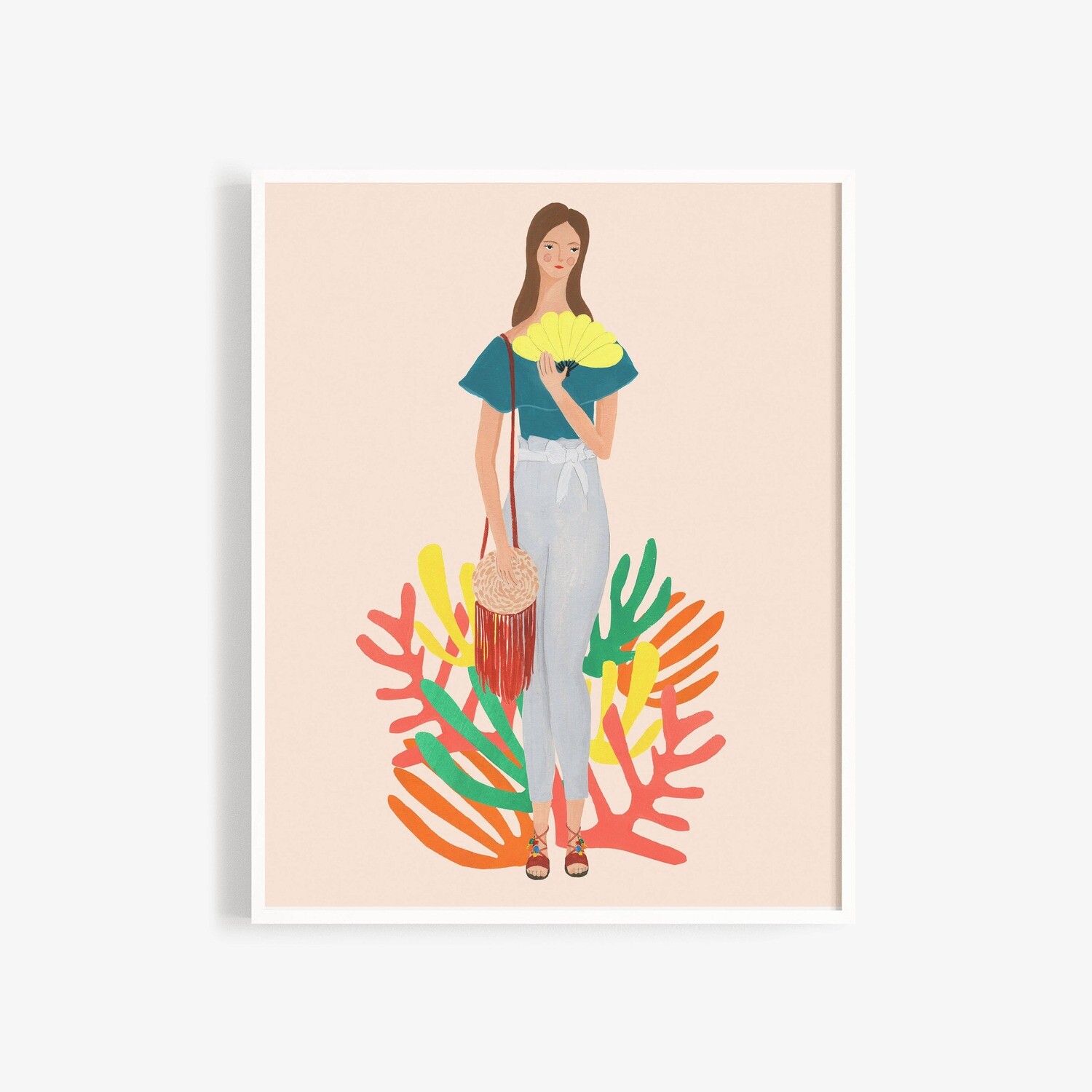 Brunch Fan Gal Art Print