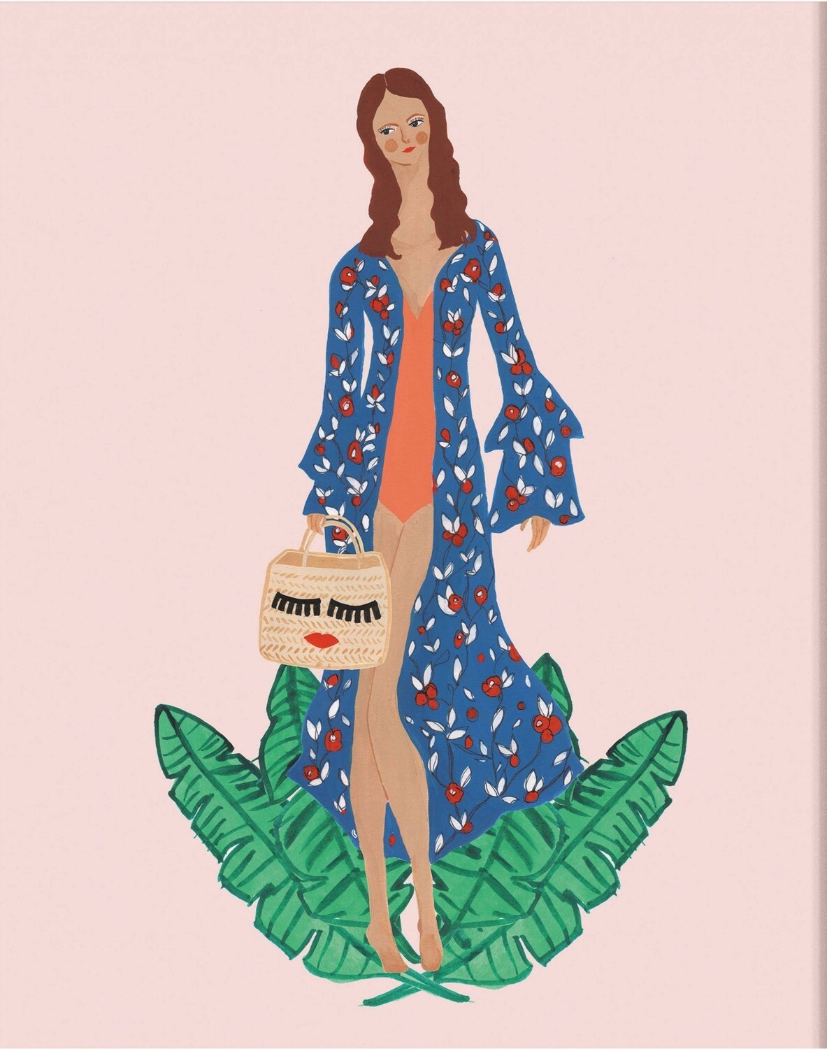 Boho Brunch Gal Art Print  