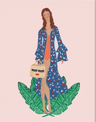 Boho Brunch Gal Art Print  