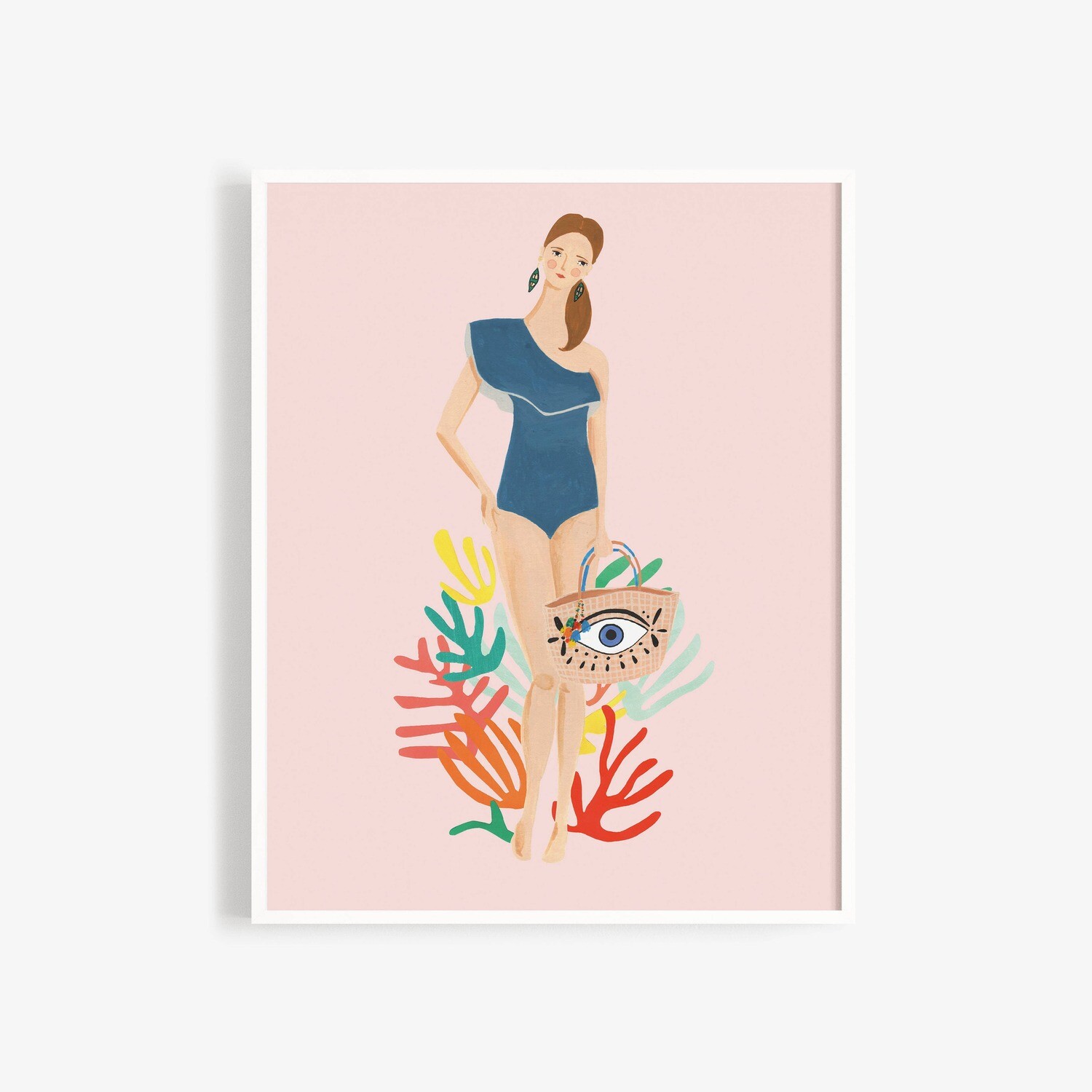 Beach Gal Art Print  