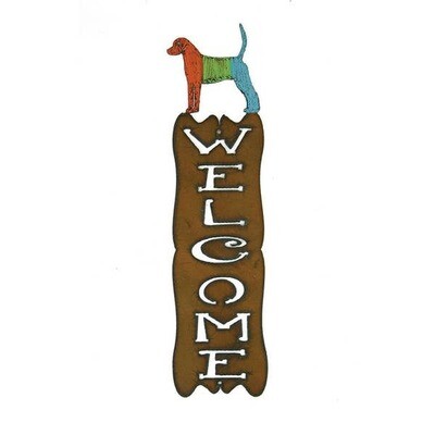 Lab dog welcome Signs pet rustic metal sign garden sign