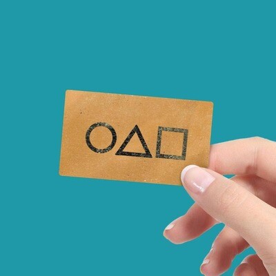 Squid Game Invitation Card Sticker