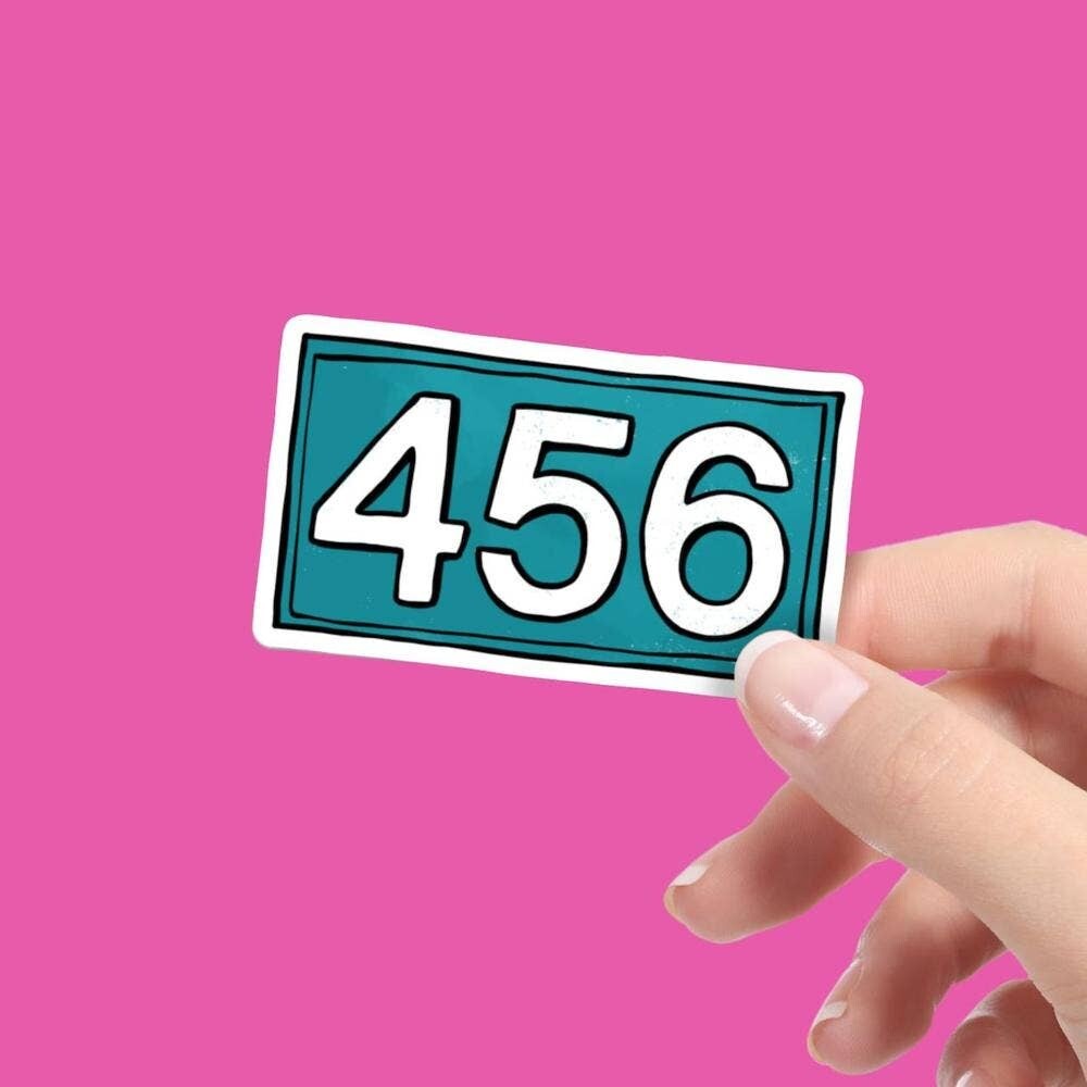 Player 456 Badge - Squid Game Sticker