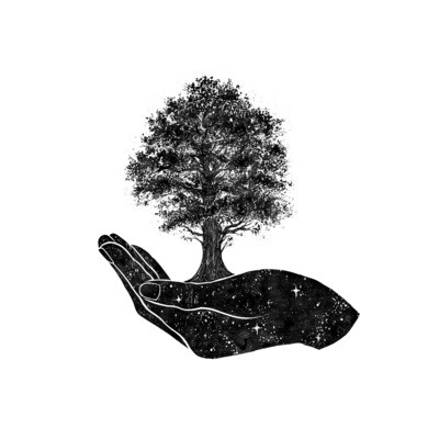 Tree in Hand Art Print - 8&quot; x 10&quot;