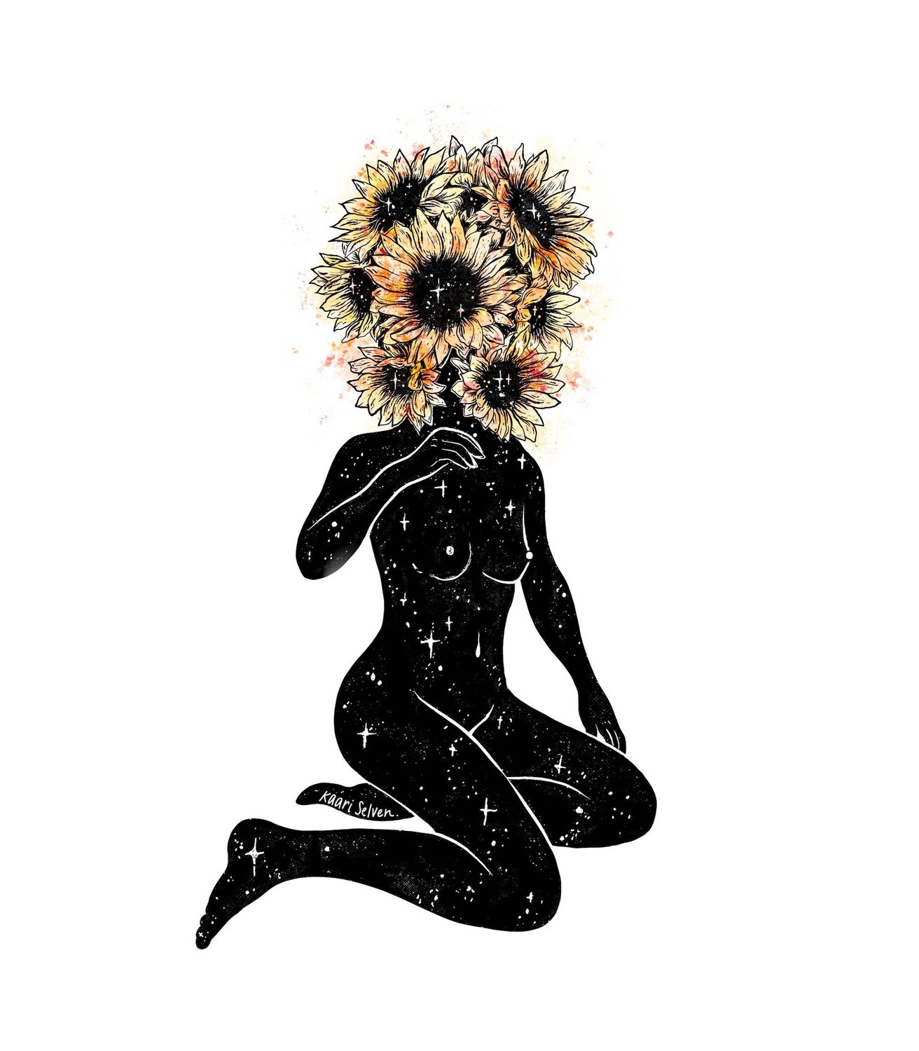 Sunflowered Art Print - 8&quot; x 10&quot;
