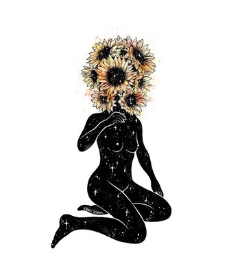Sunflowered Art Print - 8" x 10"